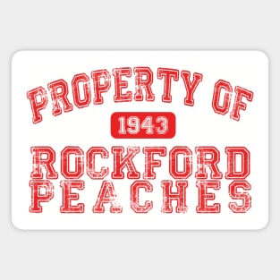 Property of the Rockford Peaches (A League of Their Own) (Red) Magnet